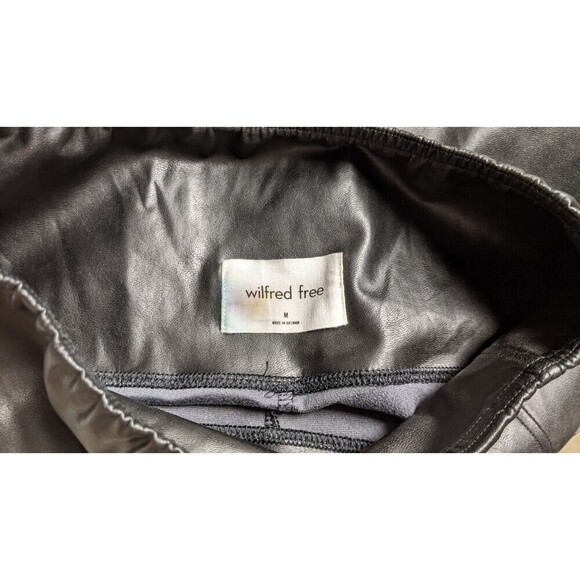 Wilfred Free "Daria" Pant High-waisted UnReal Black Leather Leggings Medium - Picture 8 of 8